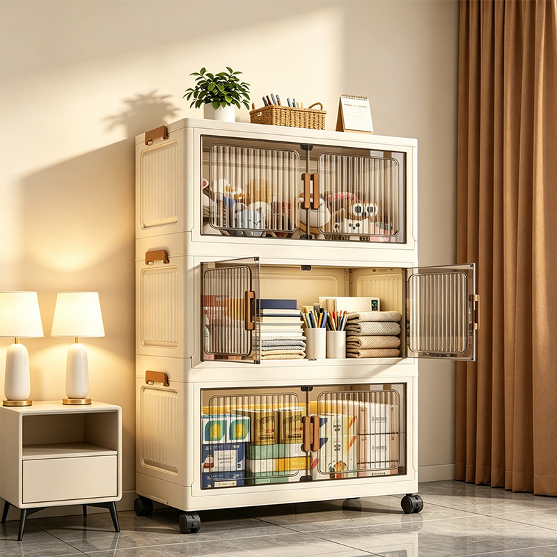 Kitchen Zo - 19.7in 3/4/5/6-Tier Foldable Storage Cabinet with
