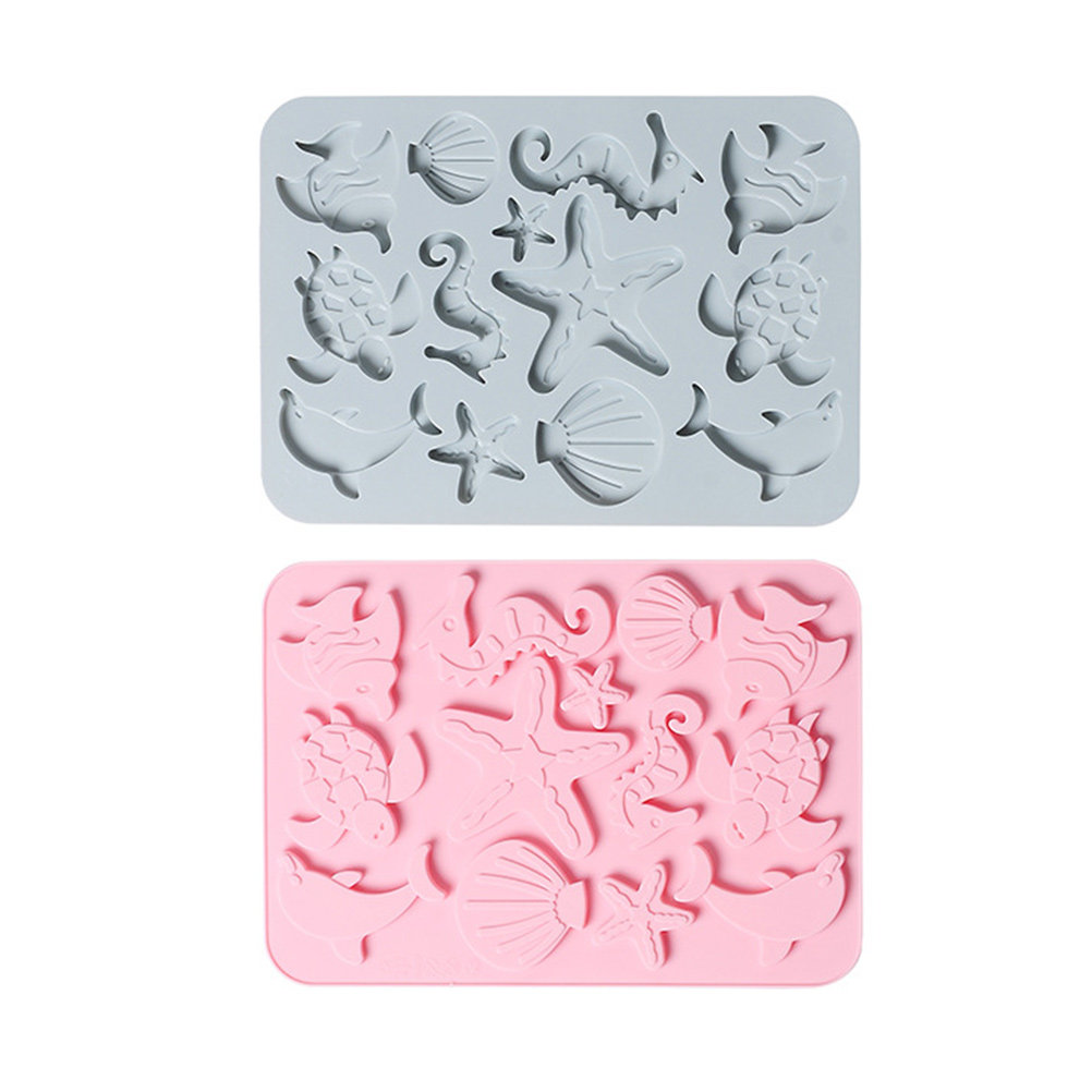 Kitchen Baking Gadgets - 2Pcs Food Safe Silicone Marine Life