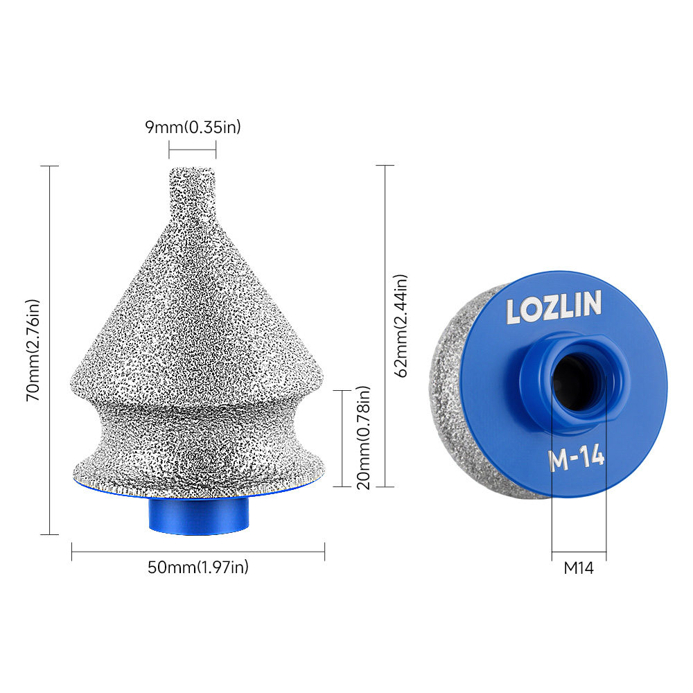 LOZLIN M14 Thread Brazing Edge - Rolling Pin Marble review and price