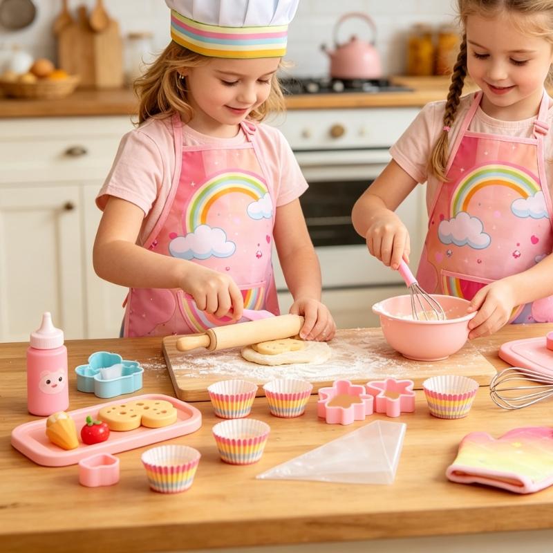 Kids Baking Apron Set With Glo - Kitchen Kids Baking Set review and price