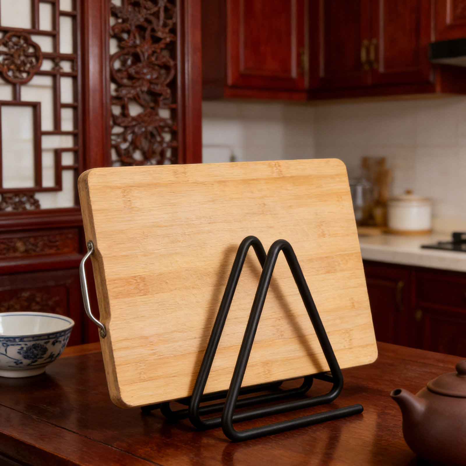 Triangle Cutting Board Holder  - Baking In Kitchen review and price