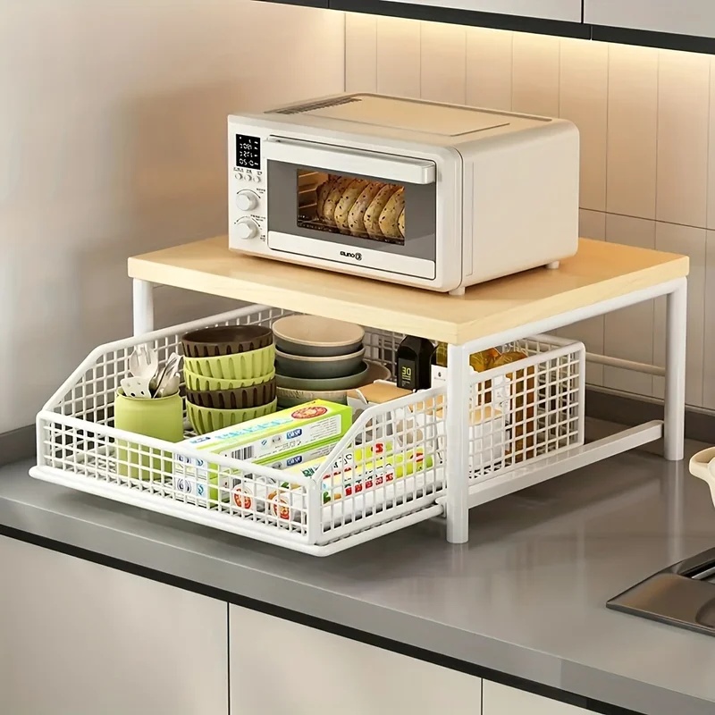 Vertical Microwave Stand with  - Kitchen Baking Drawer review and price