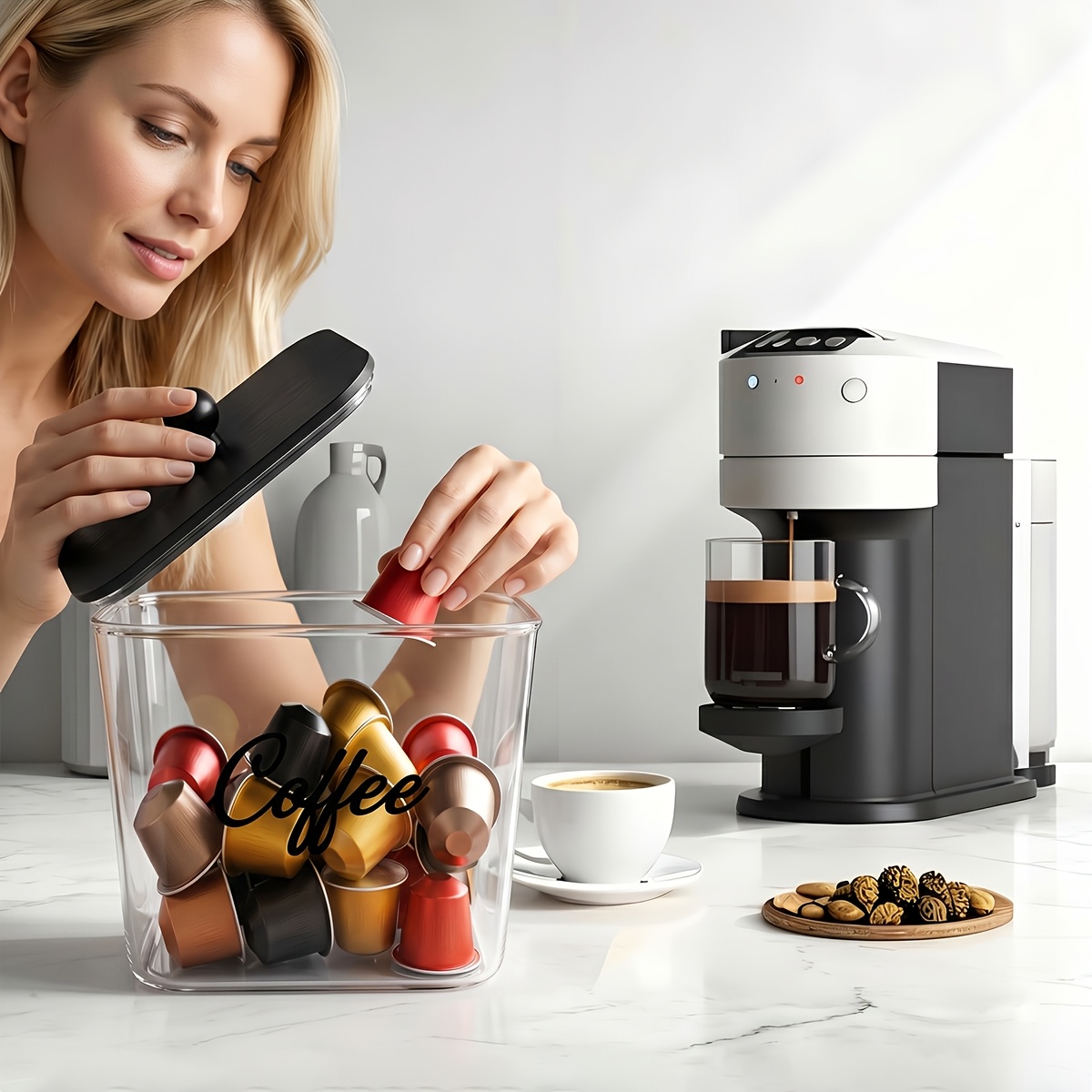 Coffee Pod Holder with Lids Pl - Kitchen Zo review and price