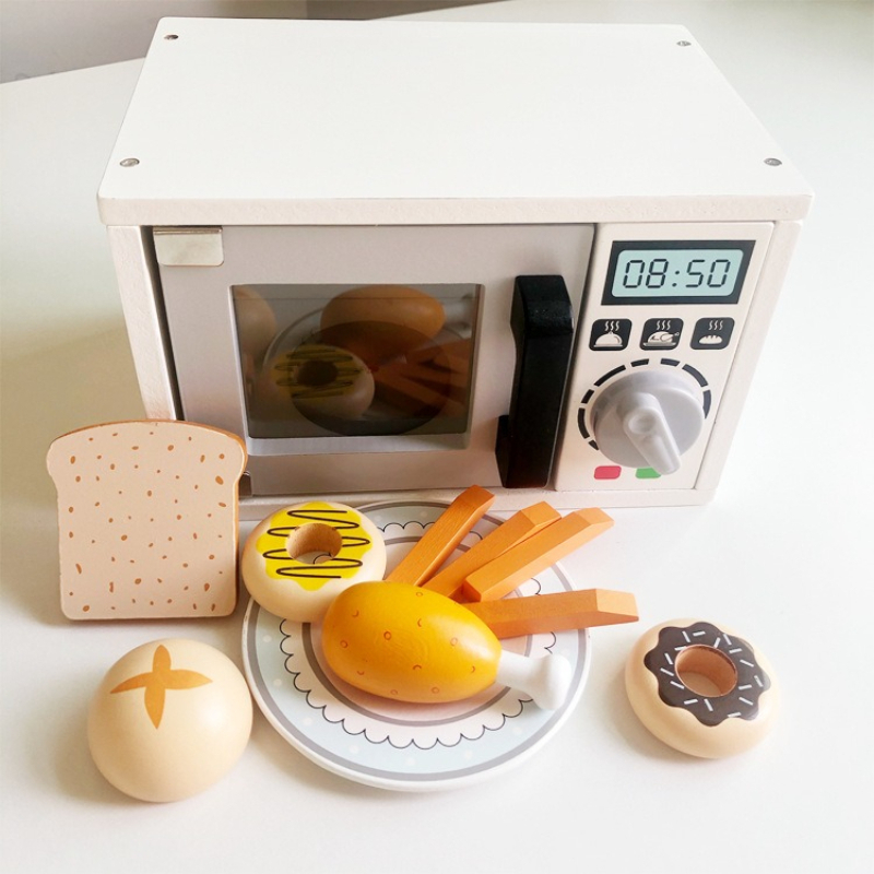 Wooden Childrens Microwave Ove - Kitchen Kids Baking Set review and price