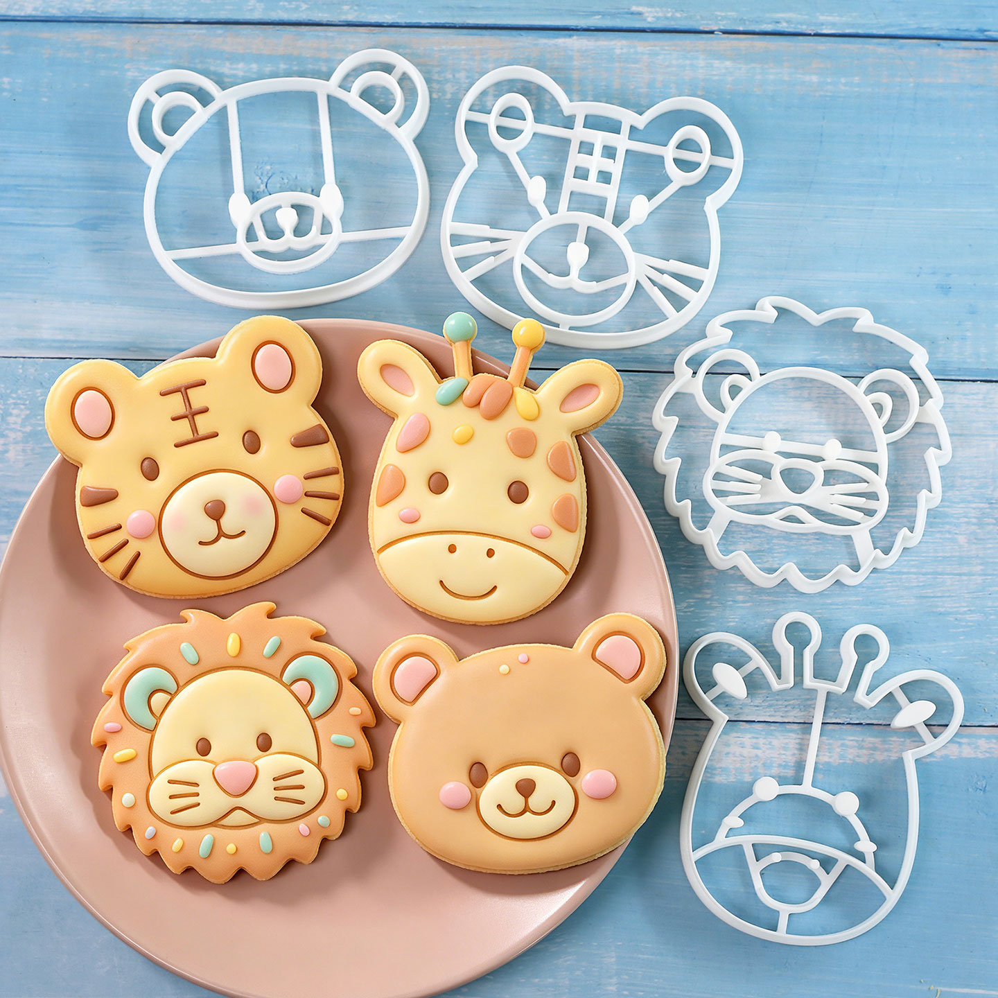 4 Pcs Animal Cookie Cutters Se - Kitchen Equipment For Baking review and price