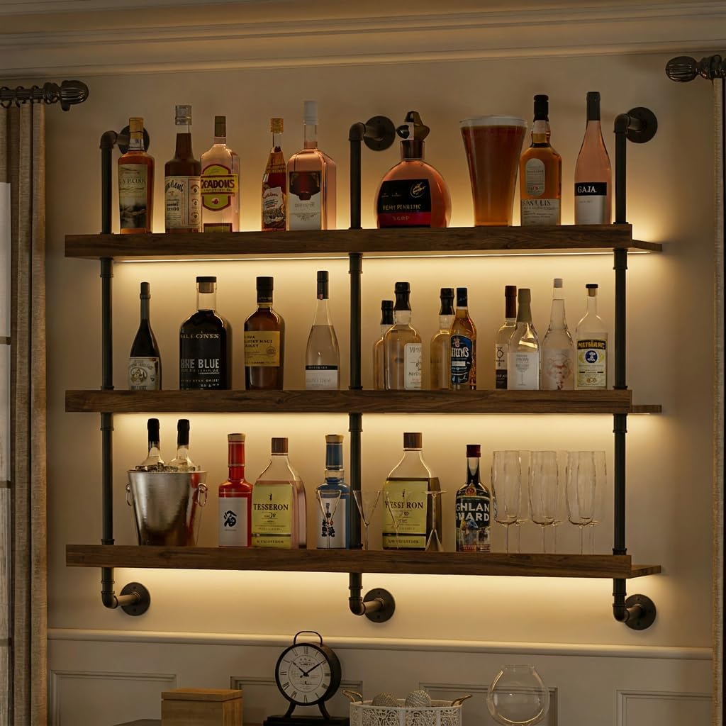 Wall Mounted Wine Rack With LE - Kitchen Zo review and price