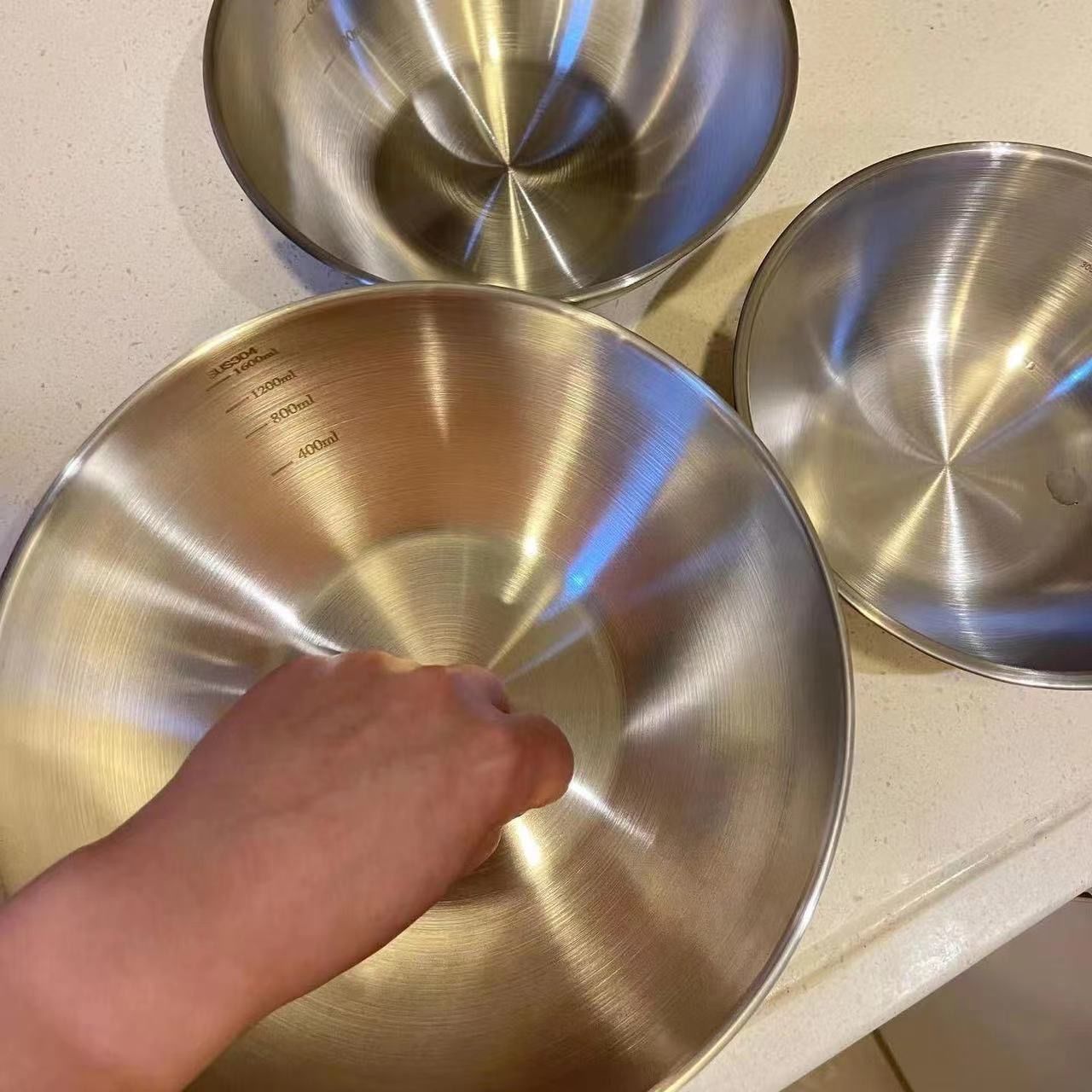 1-3 Stainless Steel Bowl Set w - Kitchen Baking Essentials review and price