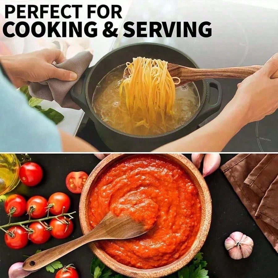 5 PCS Wooden Spoons, Sturdy Wo - Kitchen Baking Utensils review and price
